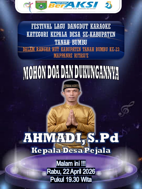 Saksikan Penampilannya Malam Ini! Kepala Desa Pejala Ikuti Festival Dangdut Karaoke, Mohon Doa dan Dukungan Masyarakat