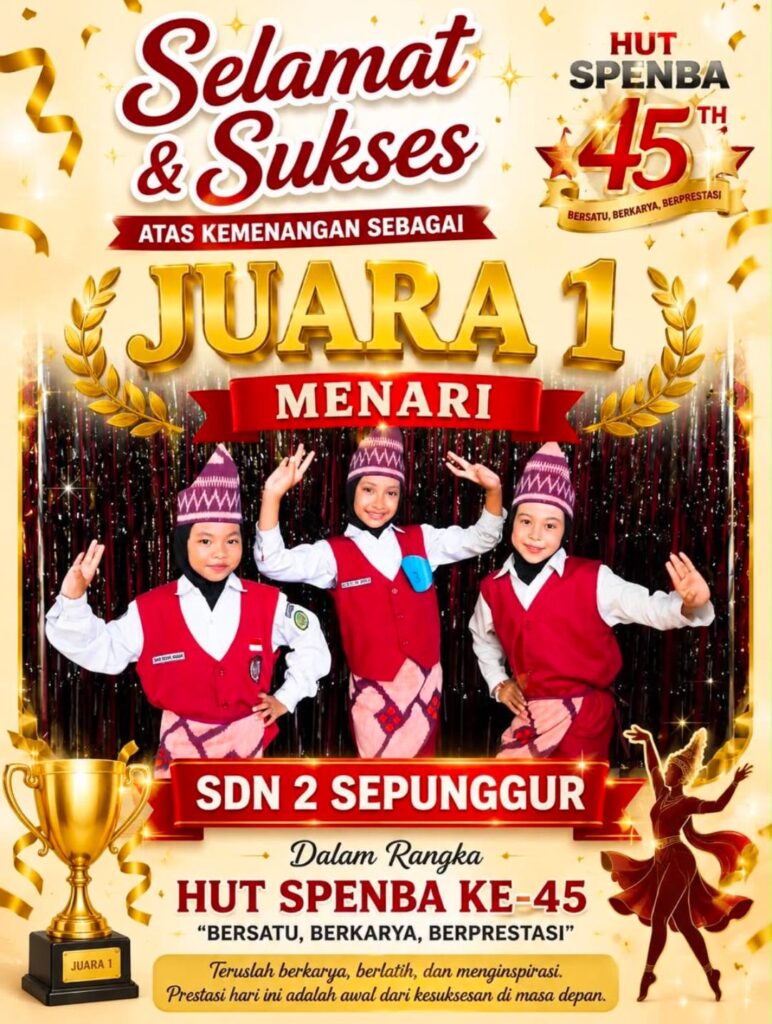 SDN 2 Sepunggur Borong Prestasi di HUT Spenba ke-45, Raih Juara 1 Menari, Juara 2 Menyanyi Solo, dan Juara 3 Senam