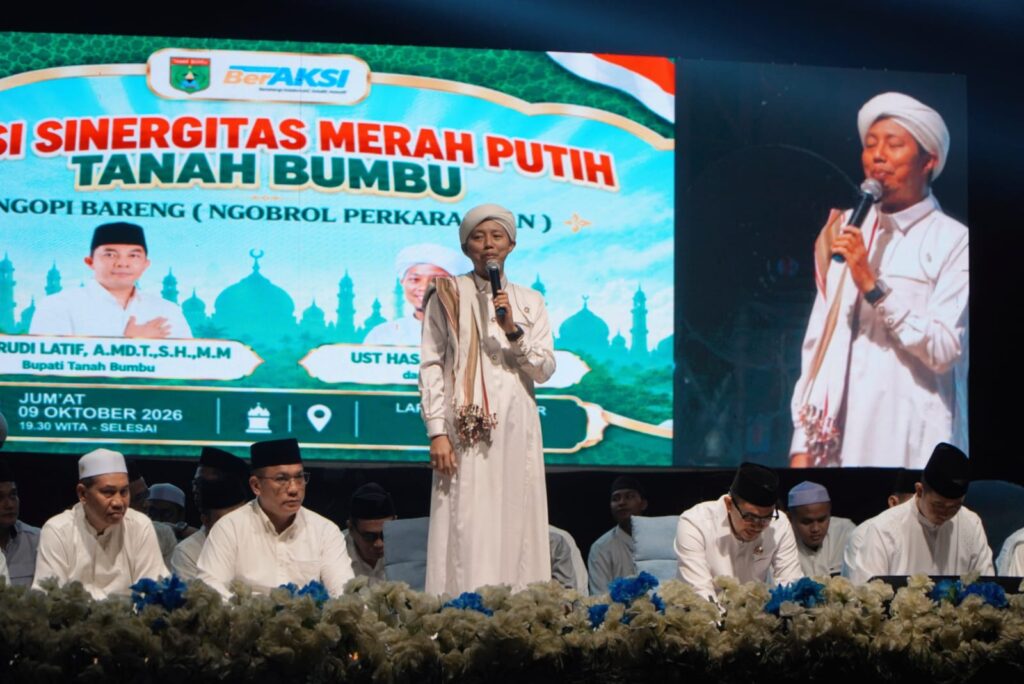 Ceramah Ustaz Hasan Al-Majester Ngopi Bareng di Aksi Sinergitas Merah Putih Tanah Bumbu, Singgung Bahaya Fitnah hingga Pembakaran Lahan